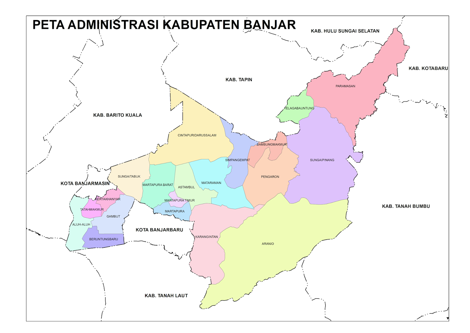 Mengenal Peta Buta Kabupaten Banjar Pm Bjm